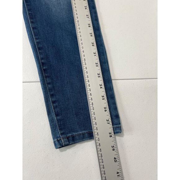 KanCan Midrise Supper Skinny Jeans Womens Size 9/28 NWT Medium Wash Whiskering - Picture 8 of 11
